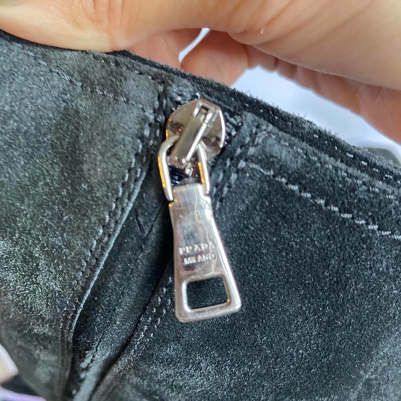 Amazing Authentic Black Wedged Platform Prada Boots size 37 - Picture 3 of 4